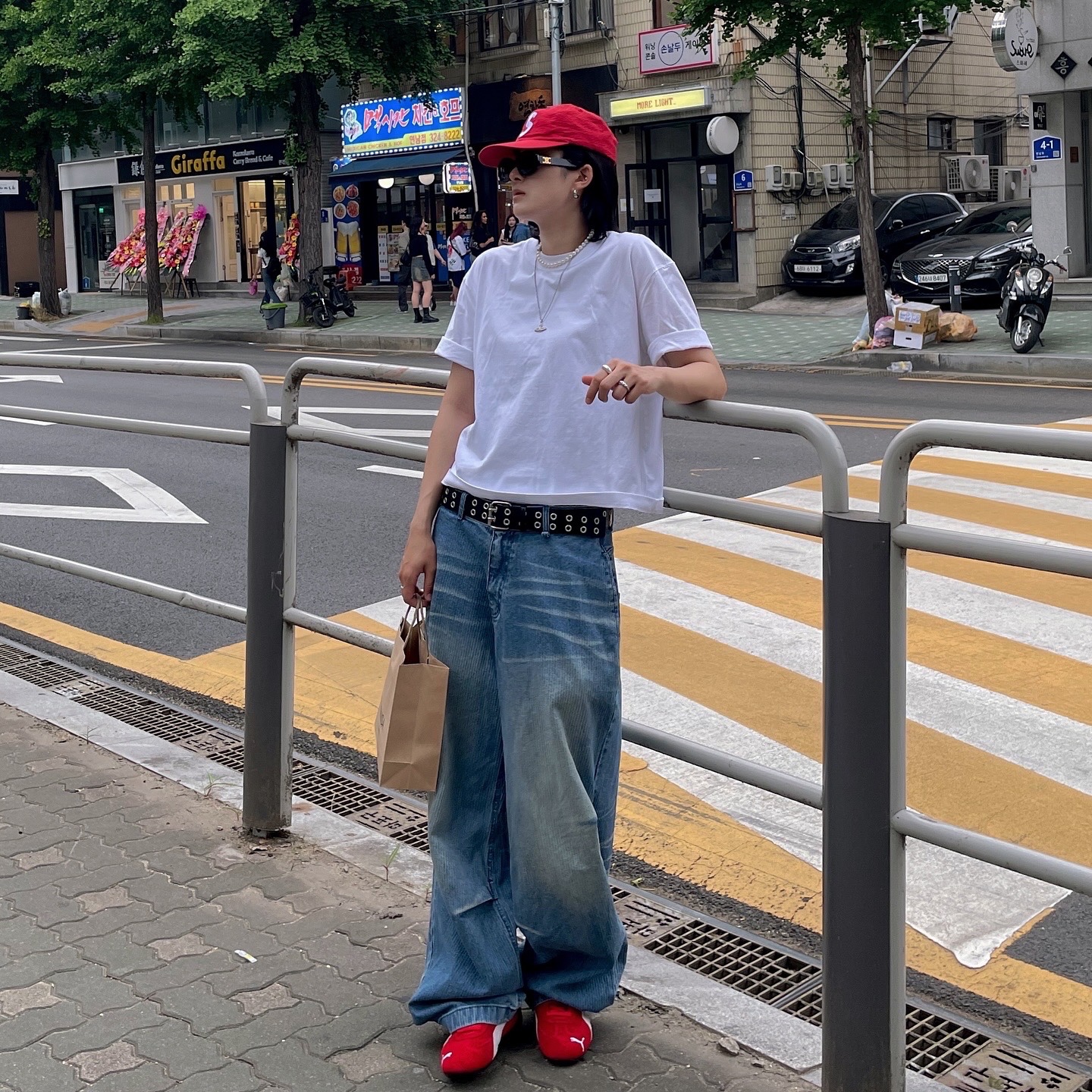 Supreme Seersucker S Logo 6-Panel Red - 24SS, Puma Speedcat OG Red White 착용 스타일