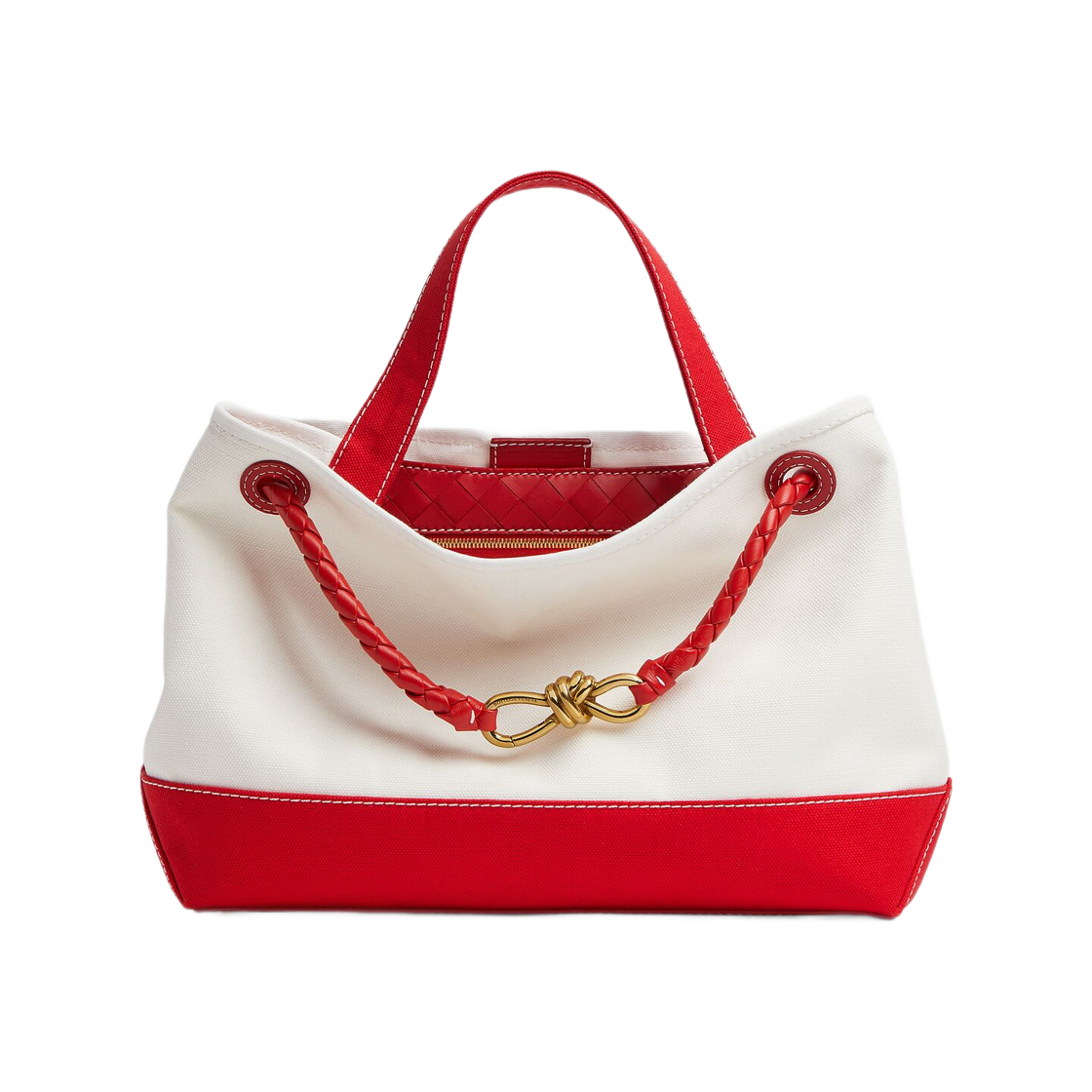 836368V5SB19213 Bottega Veneta Andiamo White Red