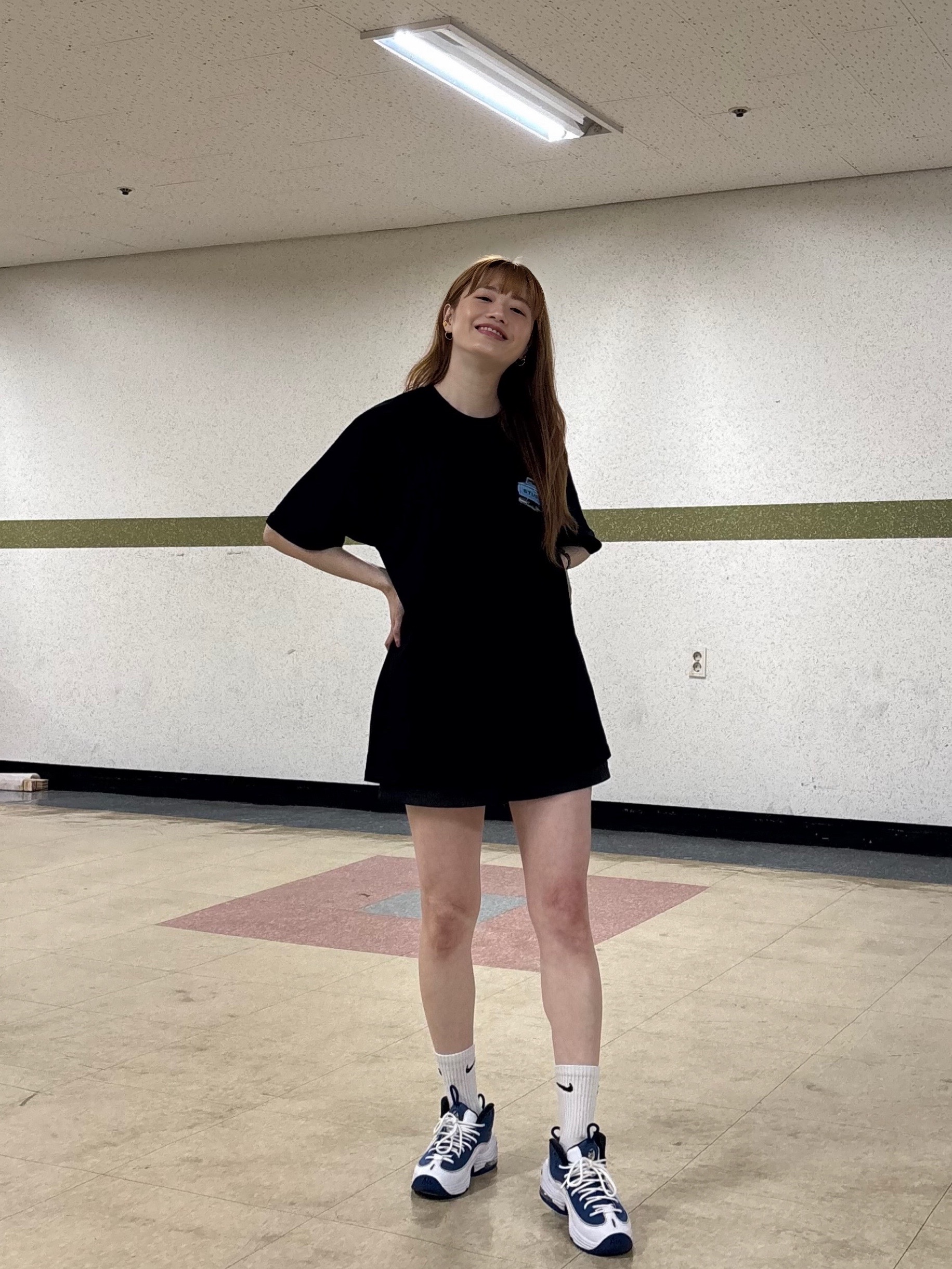 Stussy Pickup T-Shirt Black, Nike Air Penny II Atlantic Blue 착용 스타일 - 4