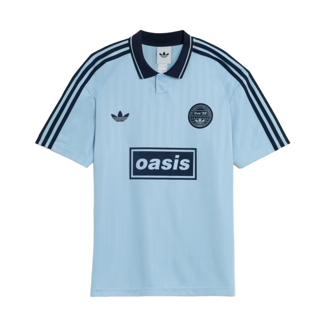 아디다스 x 오아시스 투어 자카드 저지 클리어 스카이 - US 사이즈(Adidas x Oasis Tour Jacquard Jersey Clear Sky - US Sizing)