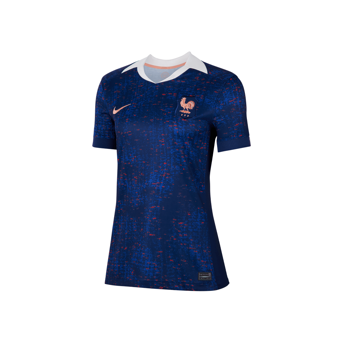 FZ9130-492 (W) Nike FFF 2025 Stadium Home Dri-Fit Soccer Replica Jersey Blue Void Light Madder Root (Non Marking Ver.)