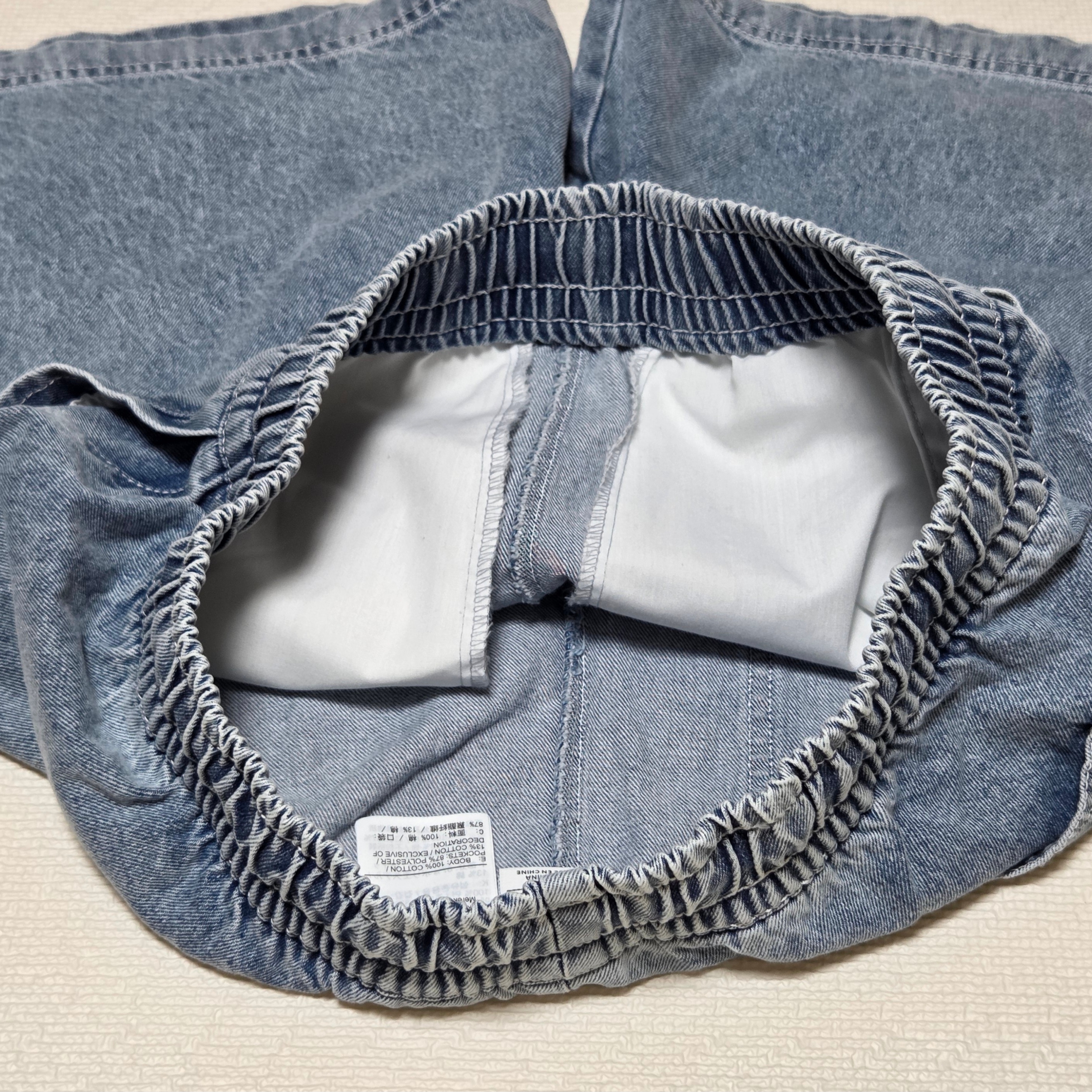 Nike NSW Denim Shorts Light Armory Blue 착용 스타일 - 4