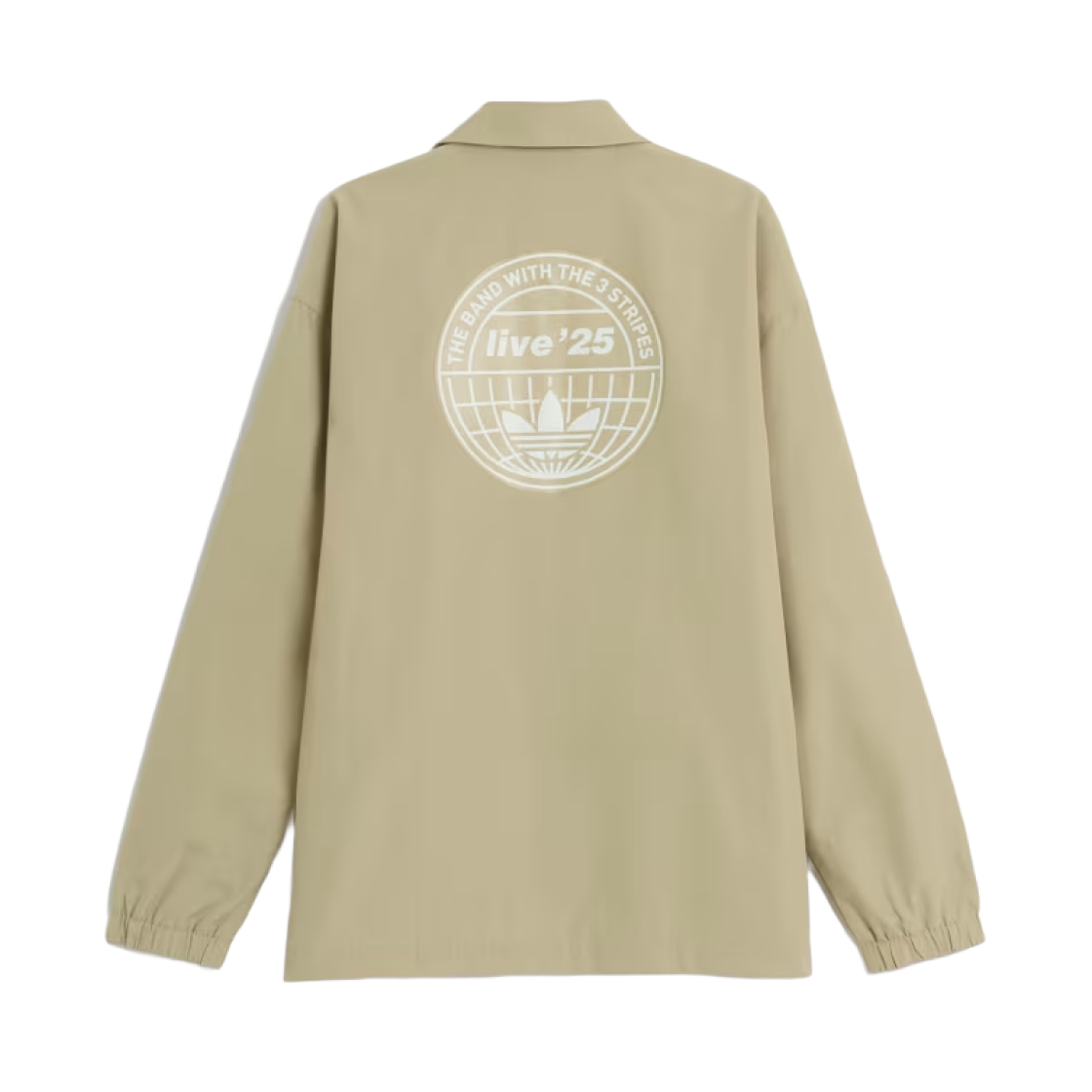아디다스 x 오아시스 투어 코치 자켓 스톤 카키 - US 사이즈(Adidas x Oasis Tour Coach Jacket Stone Khaki - US Sizing)