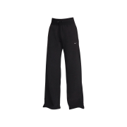 (W) Nike NSW Phoenix Plush High Waisted Wide Leg Cosy Fleece Pants Black Sail - US/EU