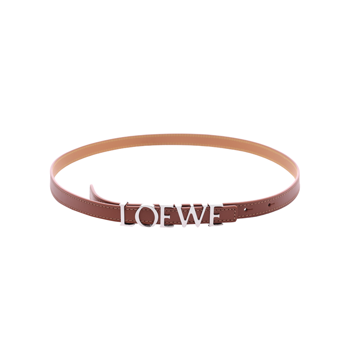 (W) 로에베 스무스 카프스킨 벨트 브라운((W) Loewe Belt in Smooth Calfskin Brown)