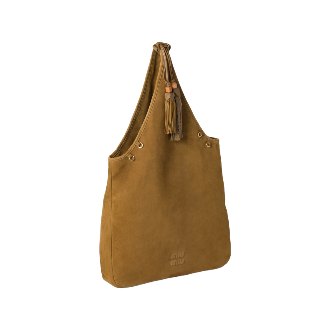 미우 미우 스웨이드 핸드백 장식 올리브 그린(Miu Miu Suede Handbag Ornament Olive Green) - 3