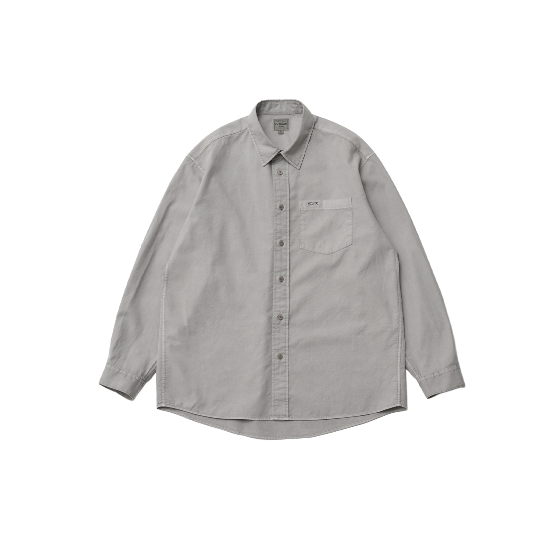 르티그레 옥스포드 오버다이드 셔츠 더스티 그레이(Le TIGRE Oxford Overdyed Shirt Dusty Gray)