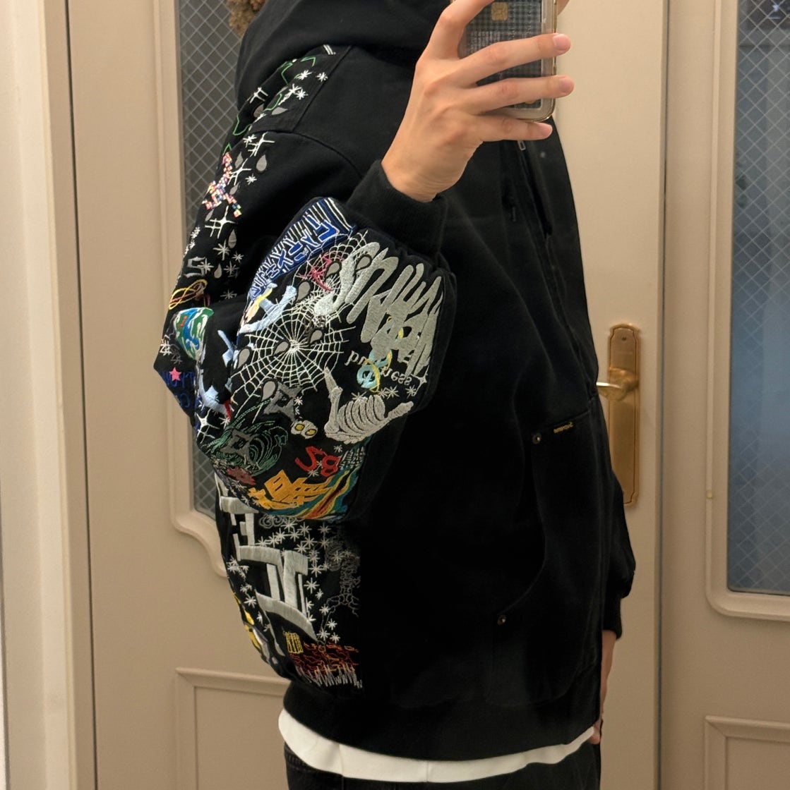 AOI Embroidered Hooded Work Jacket フレイムス Supreme AOI