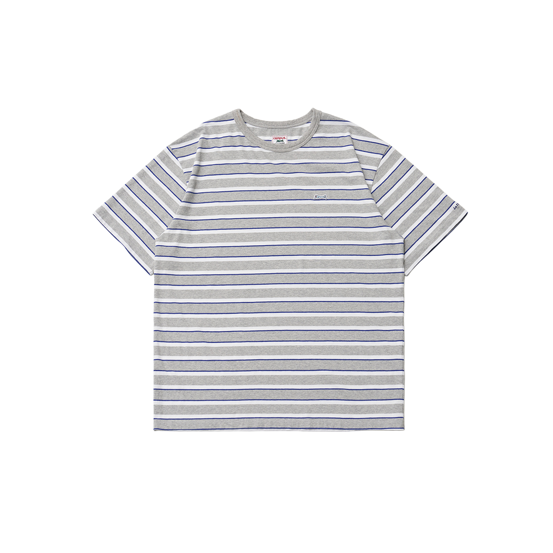 LTFSTS004GY Le TIGRE Multi Stripe Half T-shirt Heather Gray