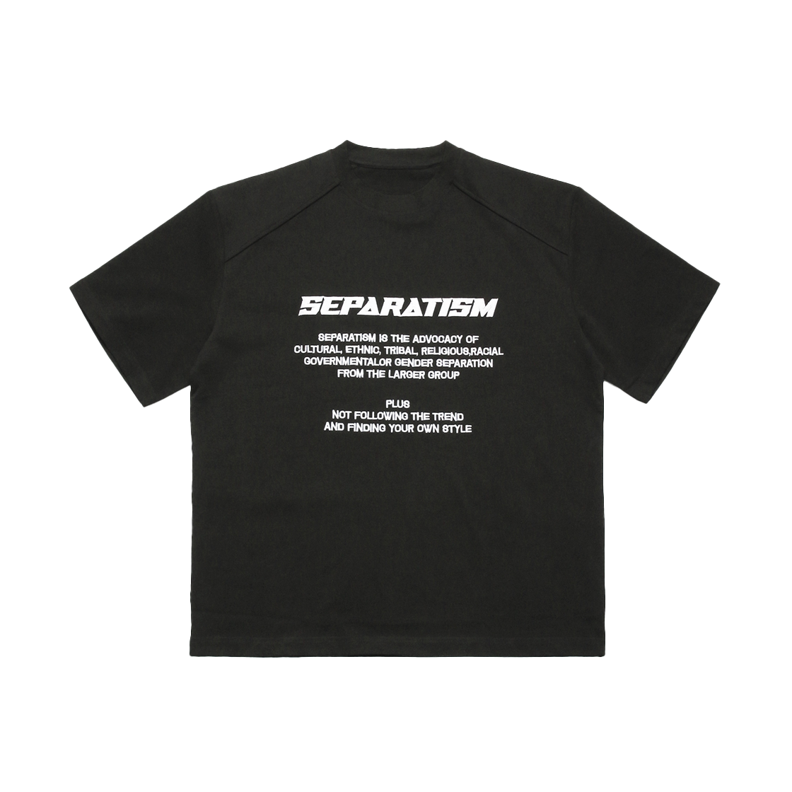 포스센스티브 세파라티즘 숄더 티셔츠 블랙(Force Sensitive Separatism Shoulder T-Shirt Black)