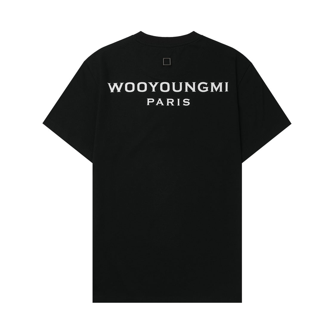 M251TS07708B (W) Wooyoungmi Cotton Back Logo T-Shirt Black - 25SS