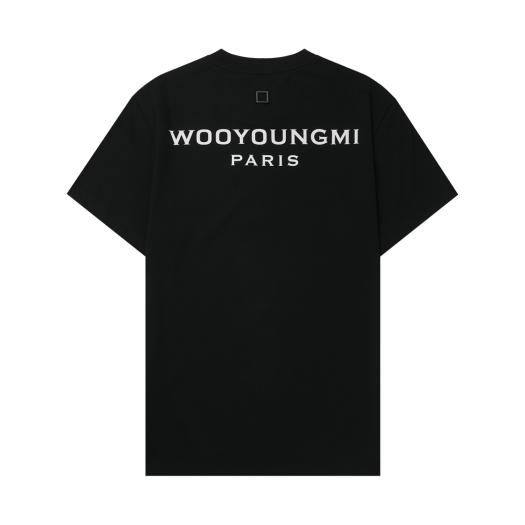 (W) Wooyoungmi Cotton Back Logo T-Shirt Black - 25SS