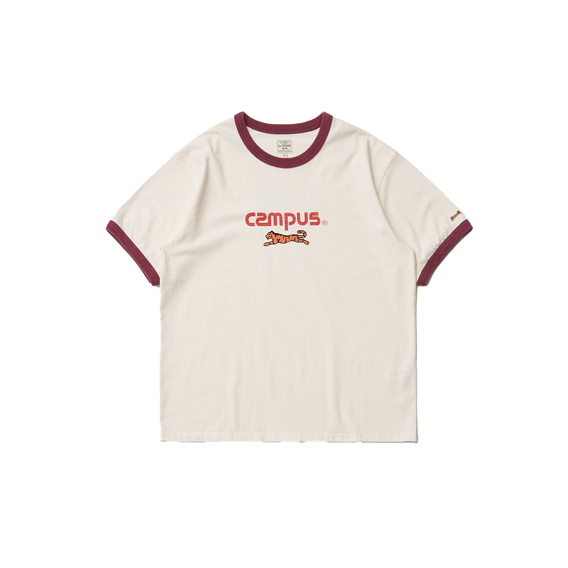 LTFSTS012IV Le TIGRE Campus Overdyed ringer T-shirt Eggshell