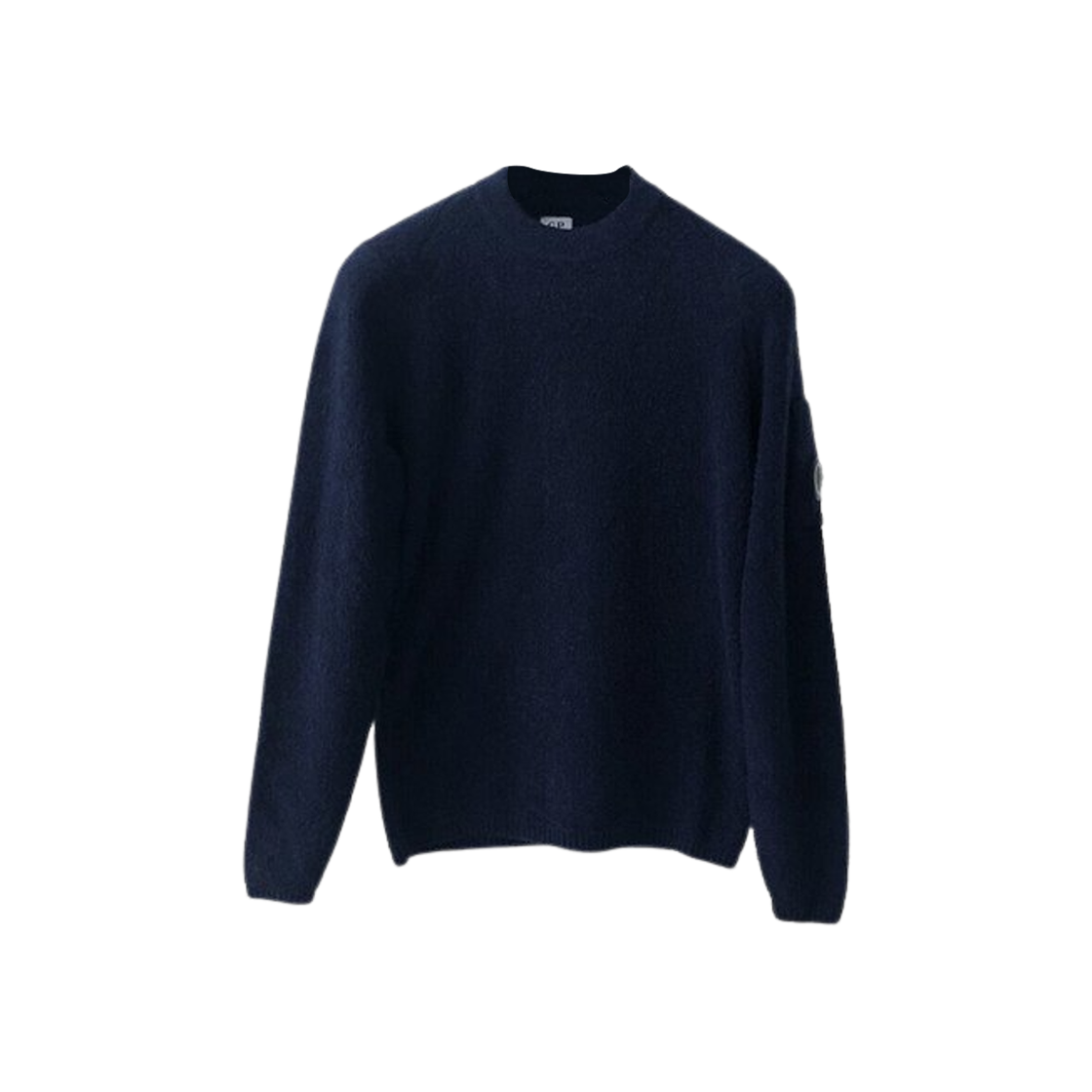 09CMKN120A005797A888 C.P. Company Lens Wappen Patch Alpaca Knit Navy - 20FW