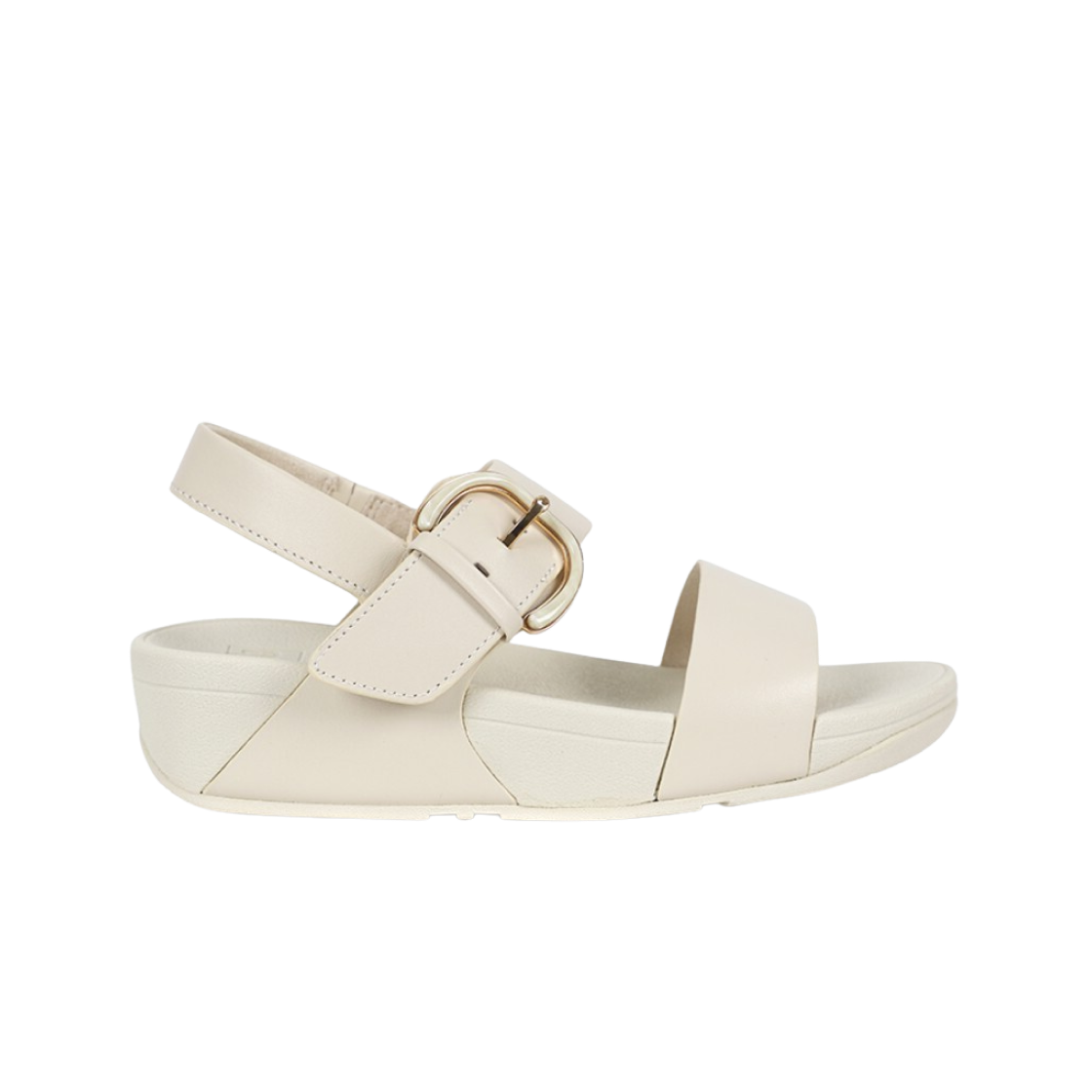 JE7-A99 (W) FITFLOP Lulu Resin Buckle Leather Back Strap Sandal Paris Beige