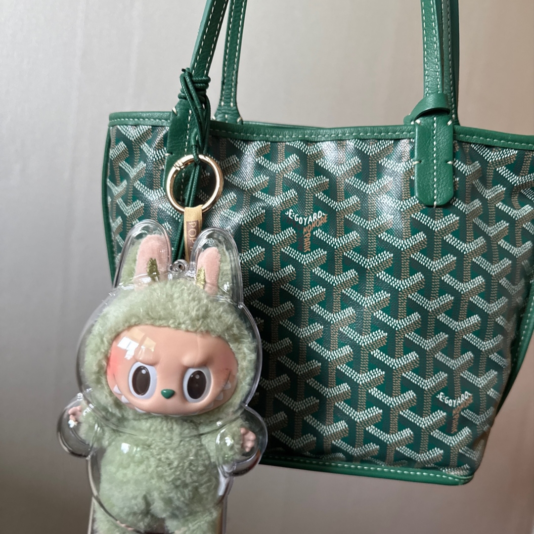 Goyard Anjou Mini Bag Green, Pop Mart The Monsters I Found You Vinyl Face Doll 착용 스타일 - 1
