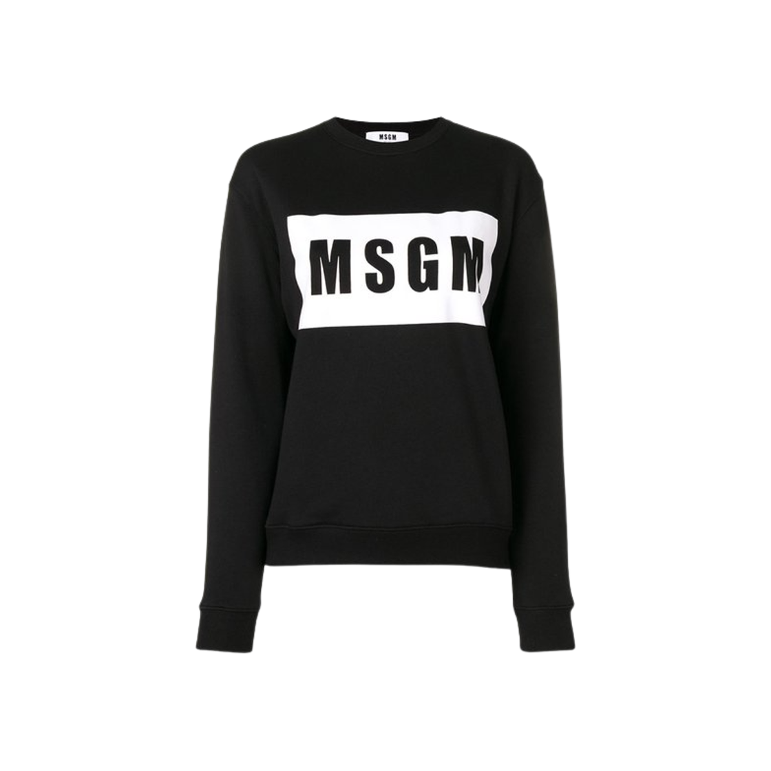 2641MDM96-195299-99 (W) MSGM Logo Print Sweatshirt Black