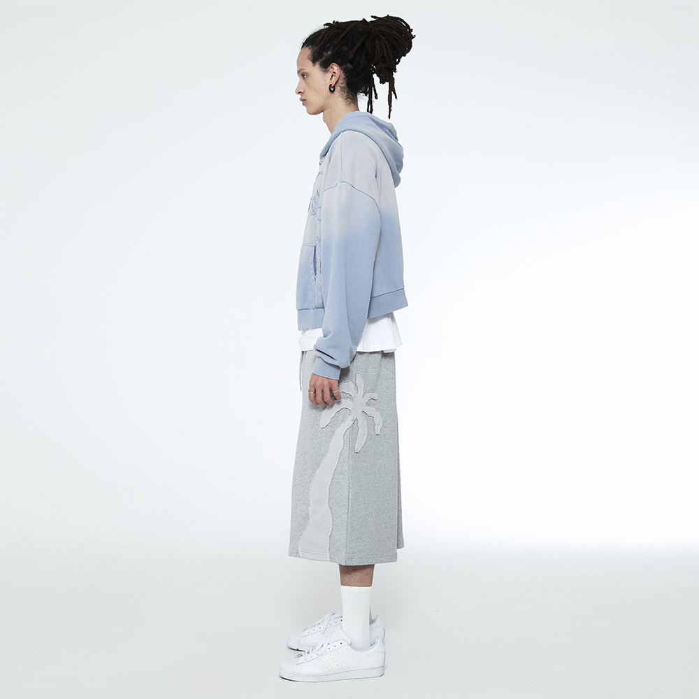 쎄르페 팜트리 아플리케 버뮤다 스웻팬츠 멜란지 그레이(SSERPE Palm Tree Applique Bermuda Sweat Pants Melange Grey) - 5