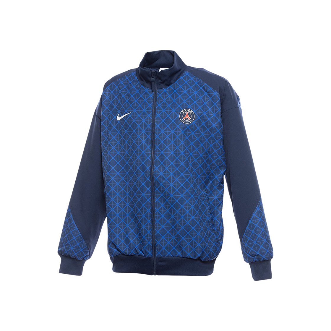 나이키 파리 생제르맹 스트라이크 홈 드라이핏 사커 앤섬 자켓 미드나잇 네이비 하이퍼 로얄(Nike Paris Saint-Germain Strike Home Dri-Fit Soccer Anthem Jacket Midnight Navy Hyper Royal)