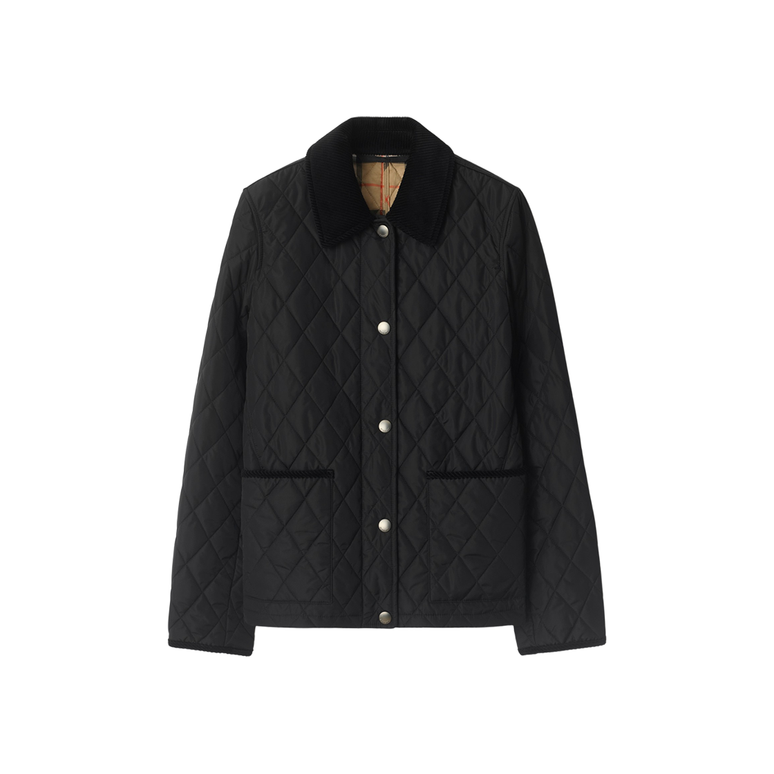 (W) 버버리 퀼팅 나일론 자켓 블랙 샌드((W) Burberry Quilting Nylon Jacket Black Sand)