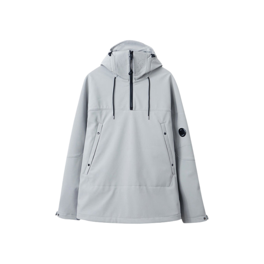 C.P. Company Lens Wappen Anorak Hooded Jacket Light Grey - 20FW