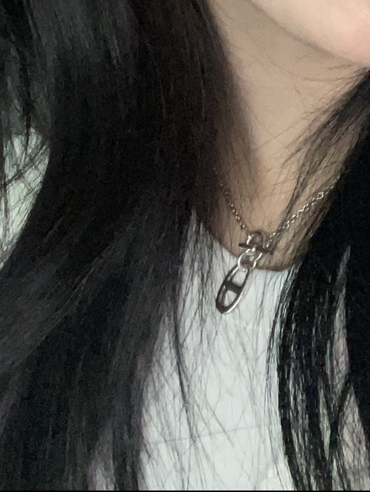 (W) Hermes Chaine D'Ancre Pendant Sterling Silver 착용 스타일 - 3