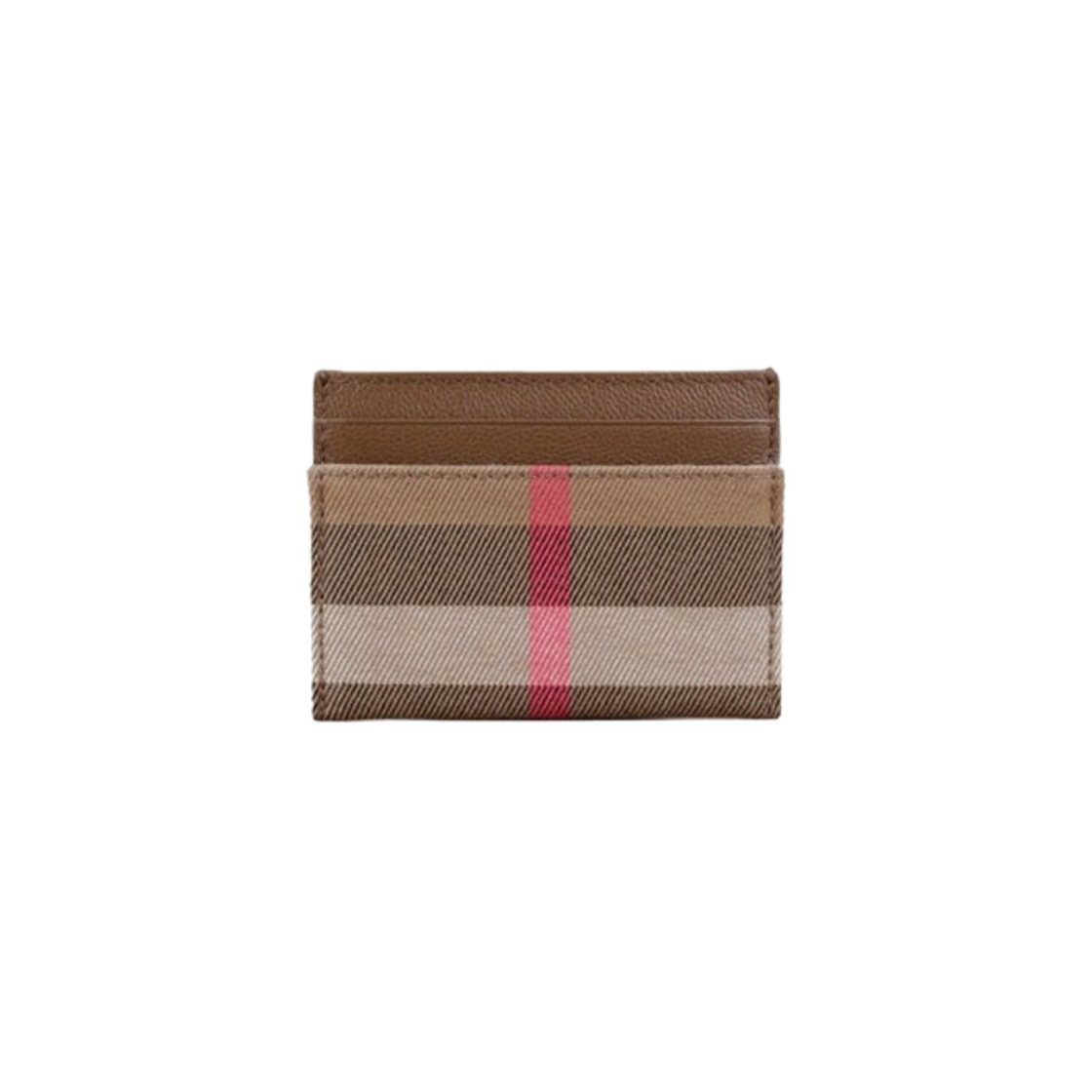 8084540 Burberry Sandon House Check Card Holder Earth