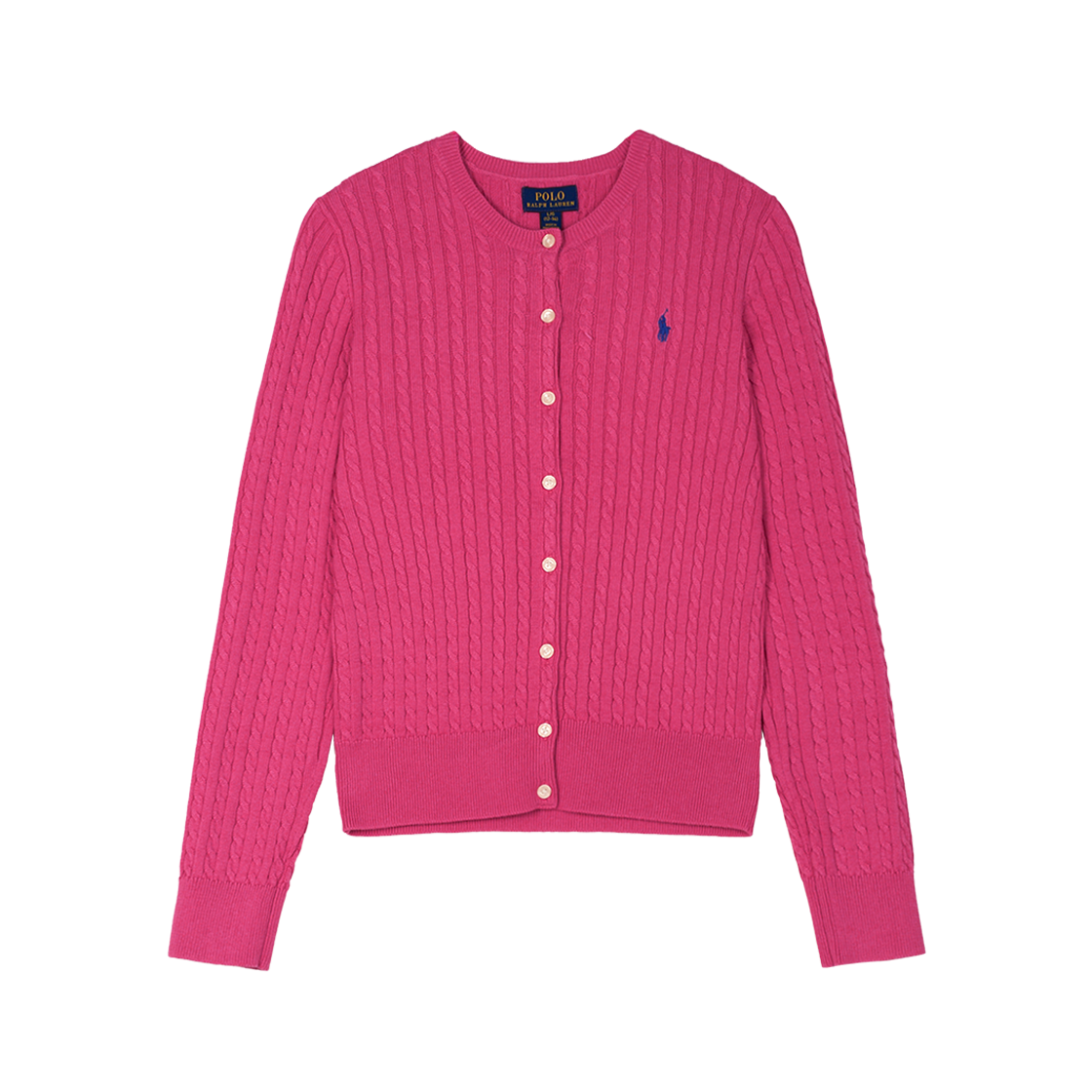 KW5BKNPRLA3PK [20% 적립] Polo Ralph Lauren Children Mini Cable Cotton Cardigan Pink - 25SS - 대표 이미지 #1