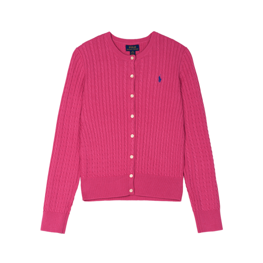 KW5BKNPRLA3PK [30% 적립] Polo Ralph Lauren Children Mini Cable Cotton Cardigan Pink - 25SS