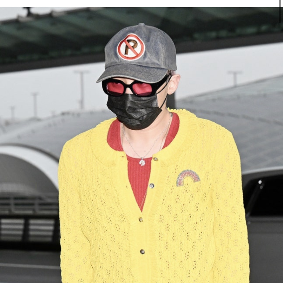 Peaceminusone 5 Panel Ball Cap #1 Blue 착용 스타일