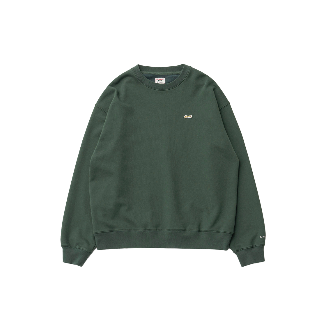 르티그레 클래식 아플리케 스웻셔츠 포레스트 그린(Le TIGRE Classic Applique sweatshirt Forest Green)
