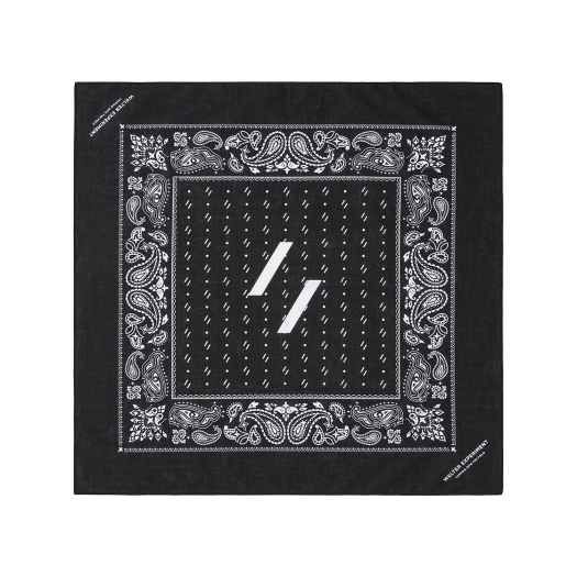 WBEAAA001BK WELTER EXPERIMENT Vintage Paisley Bandana Black