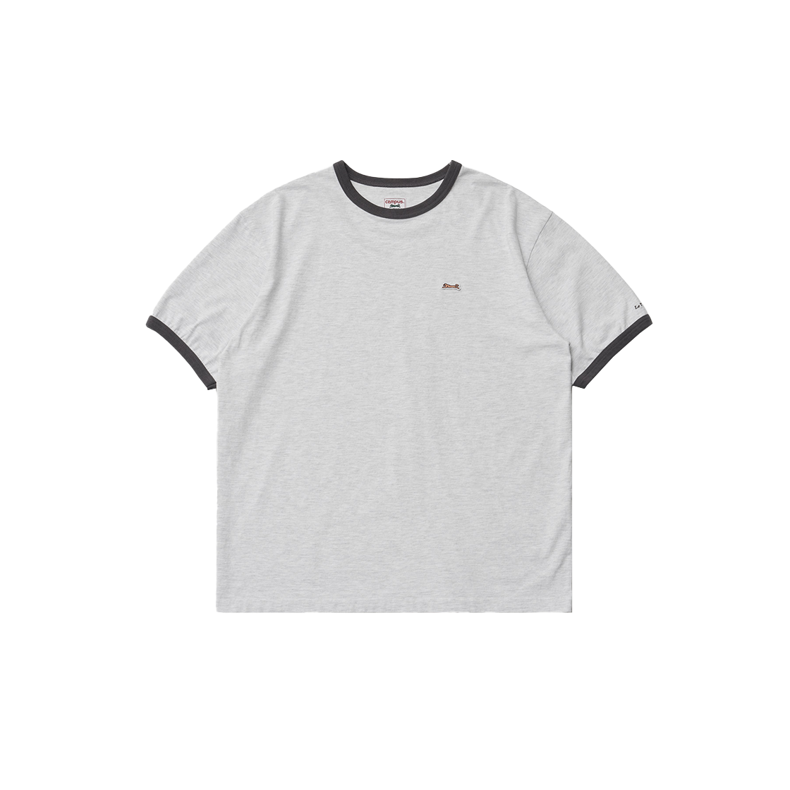 르티그레 클래식 링거 티셔츠 화이트 멜란지(Le TIGRE Classic Ringer T-shirt White Melange)