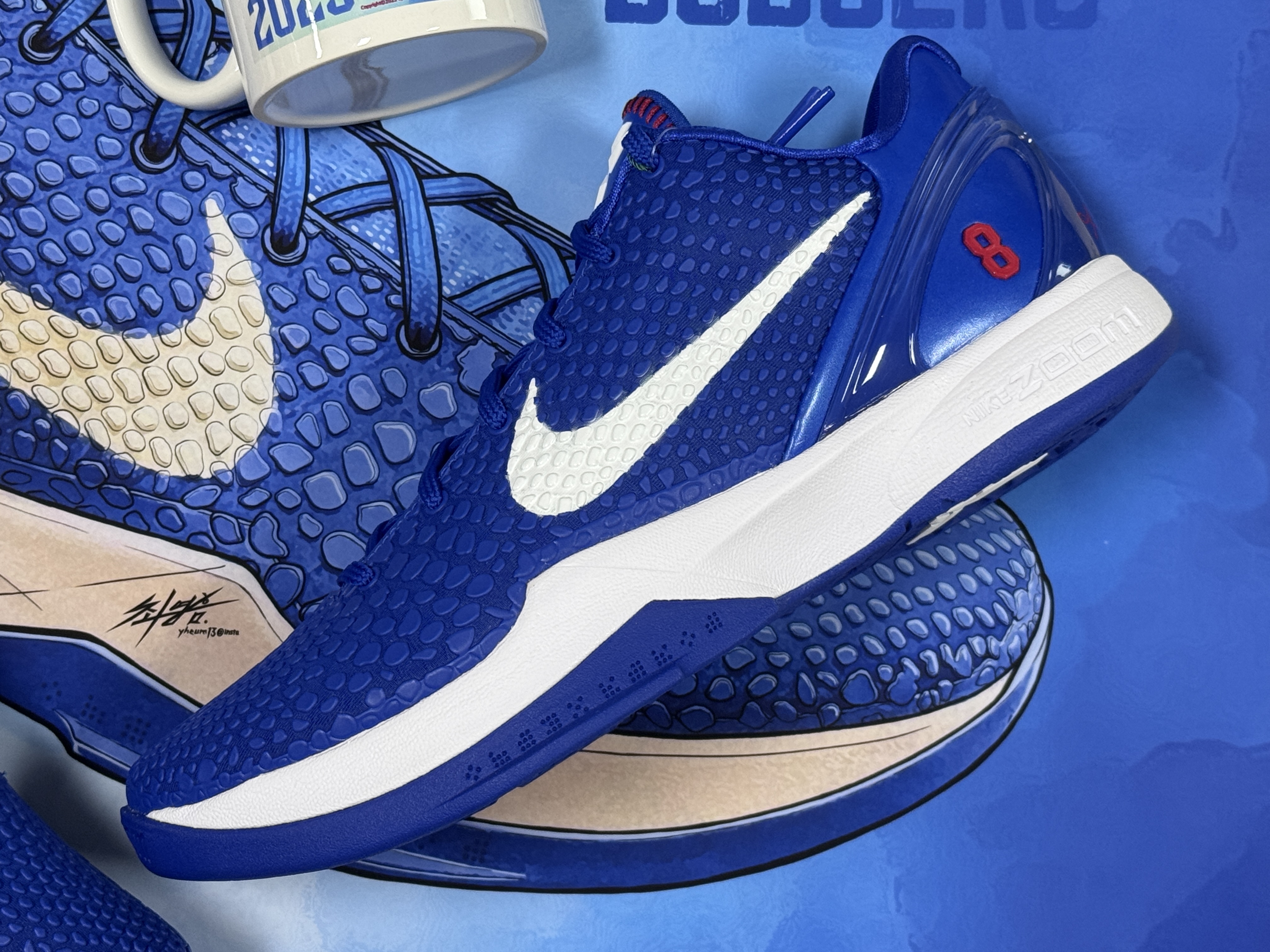 Nike Kobe 6 Protro Game Royal White 착용 스타일 - 8