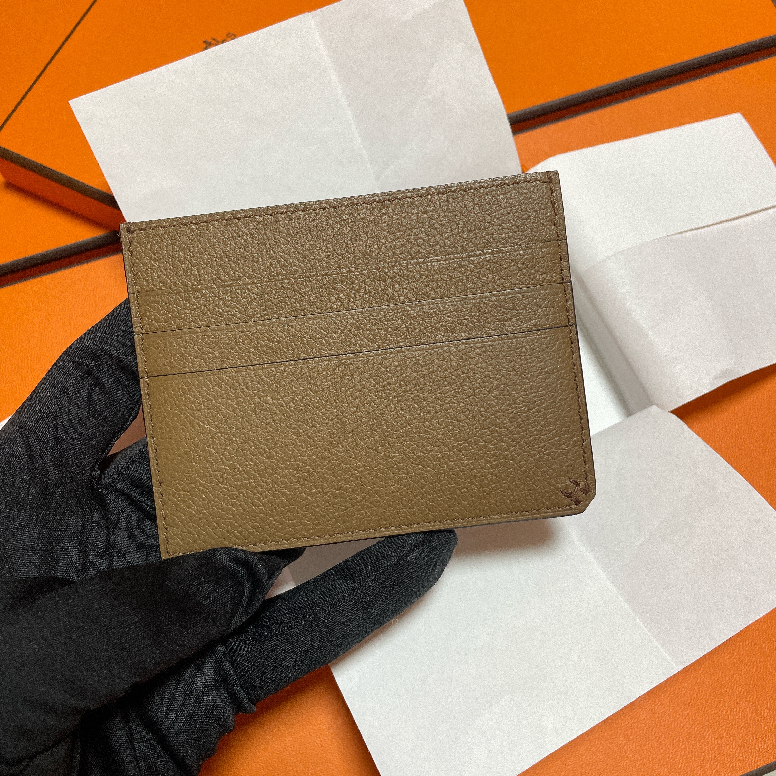 Hermes H Sellier Card Holder Evercolor & Alezan 착용 스타일 - 2