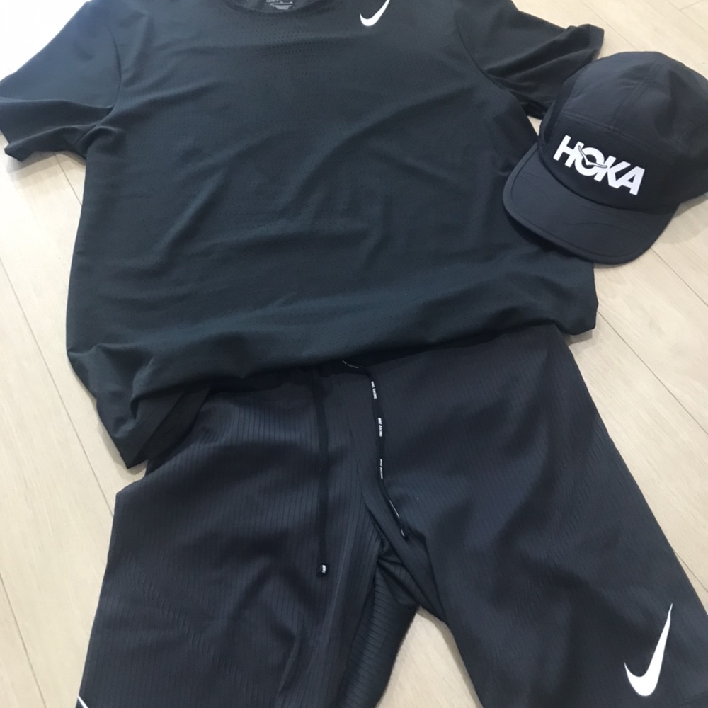Nike Dri-Fit ADV Aeroswift Running Half Tights Black - Asia 착용 스타일