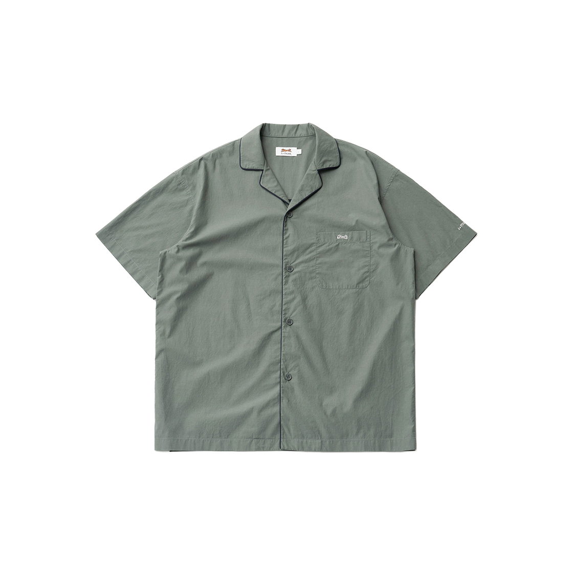 LTFSSH004GR Le TIGRE Tencel Pajamas Shirt Slate Gray