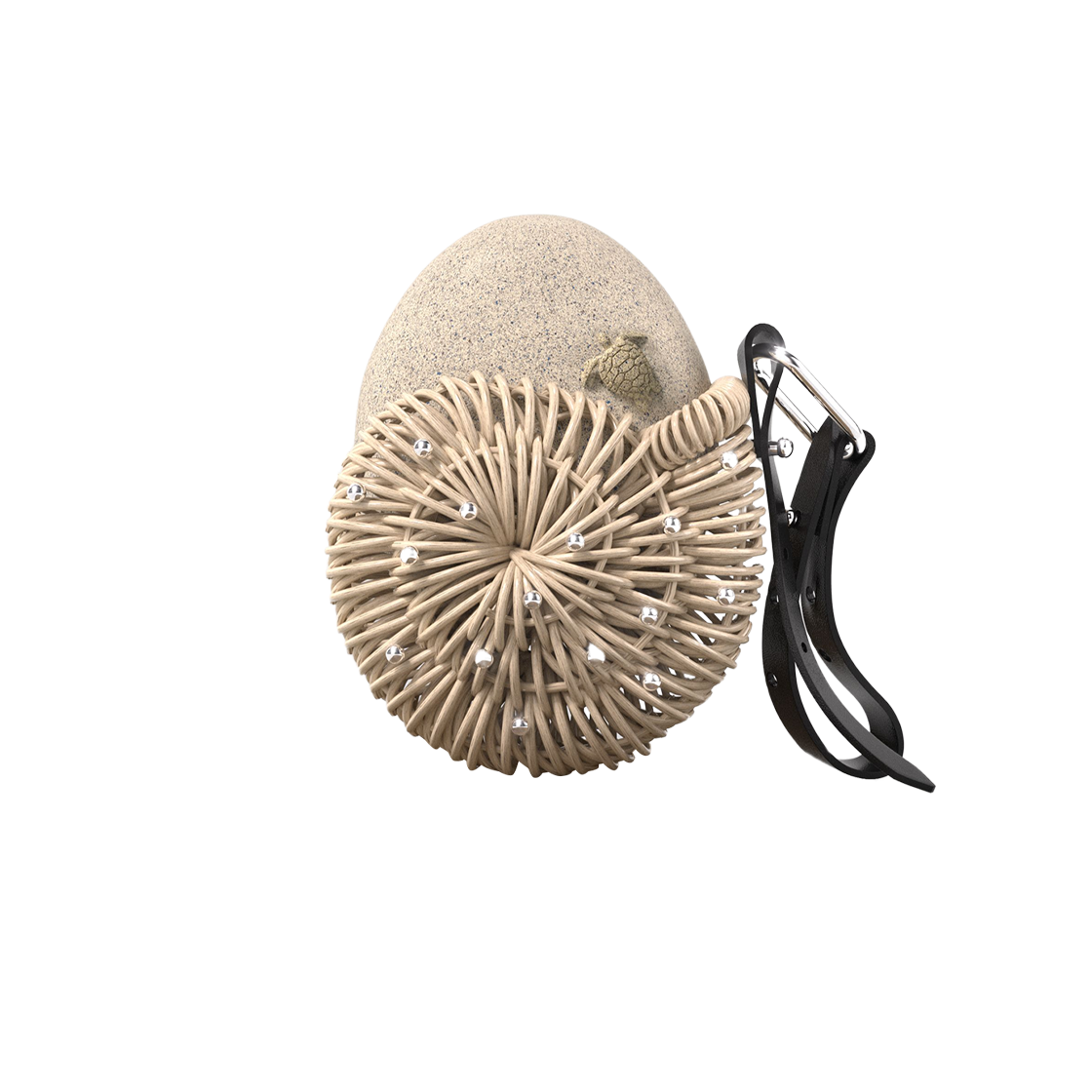 탬버린즈 라탄 웨어 에그 퍼퓸 케이스 베이지(Tamburins Rattan Wear Egg Perfume Case Beige)