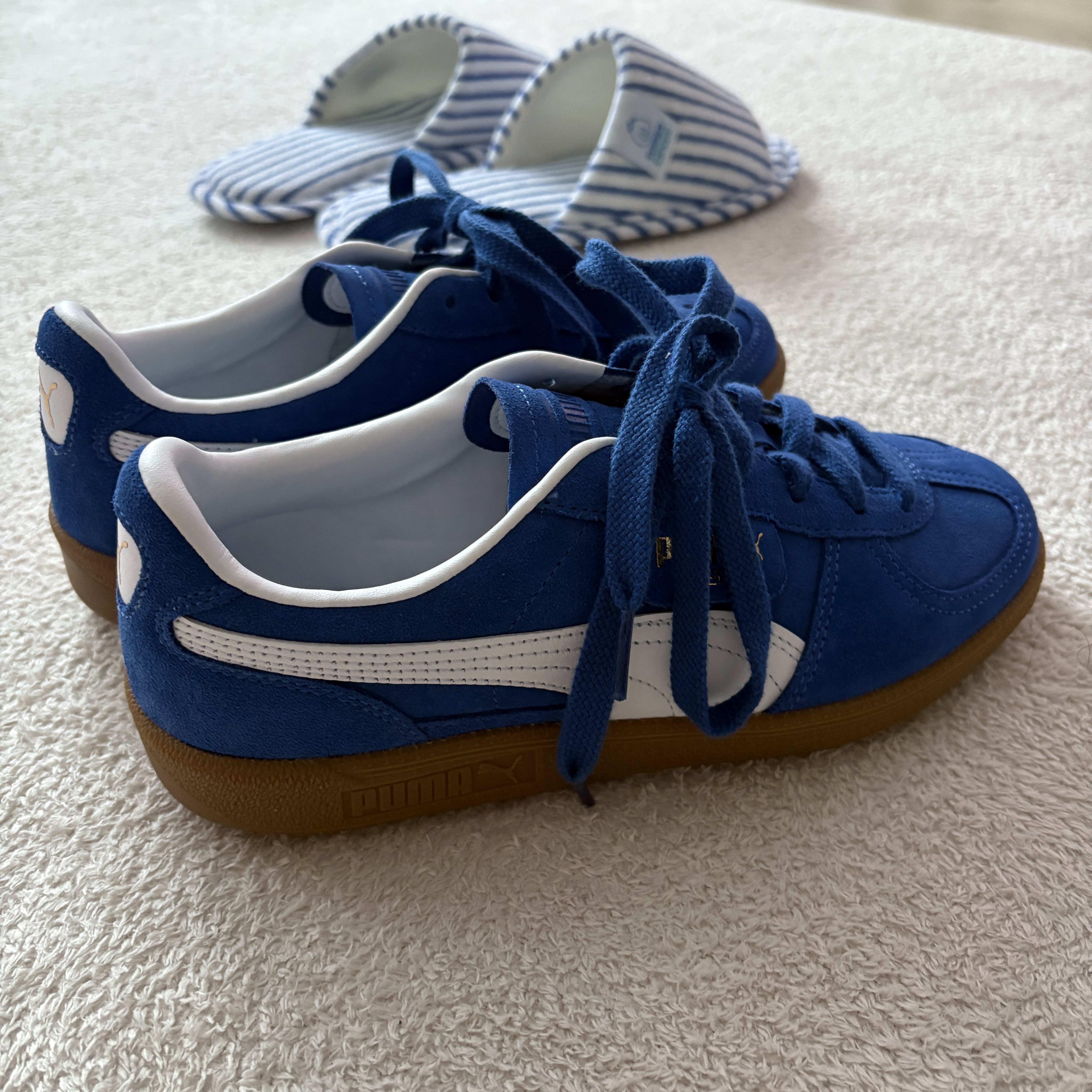 Puma Palermo Cobalt Glaze White 착용 스타일