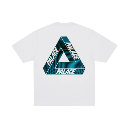 - Palace Tri-Vex T-Shirt White Blue - 25SS