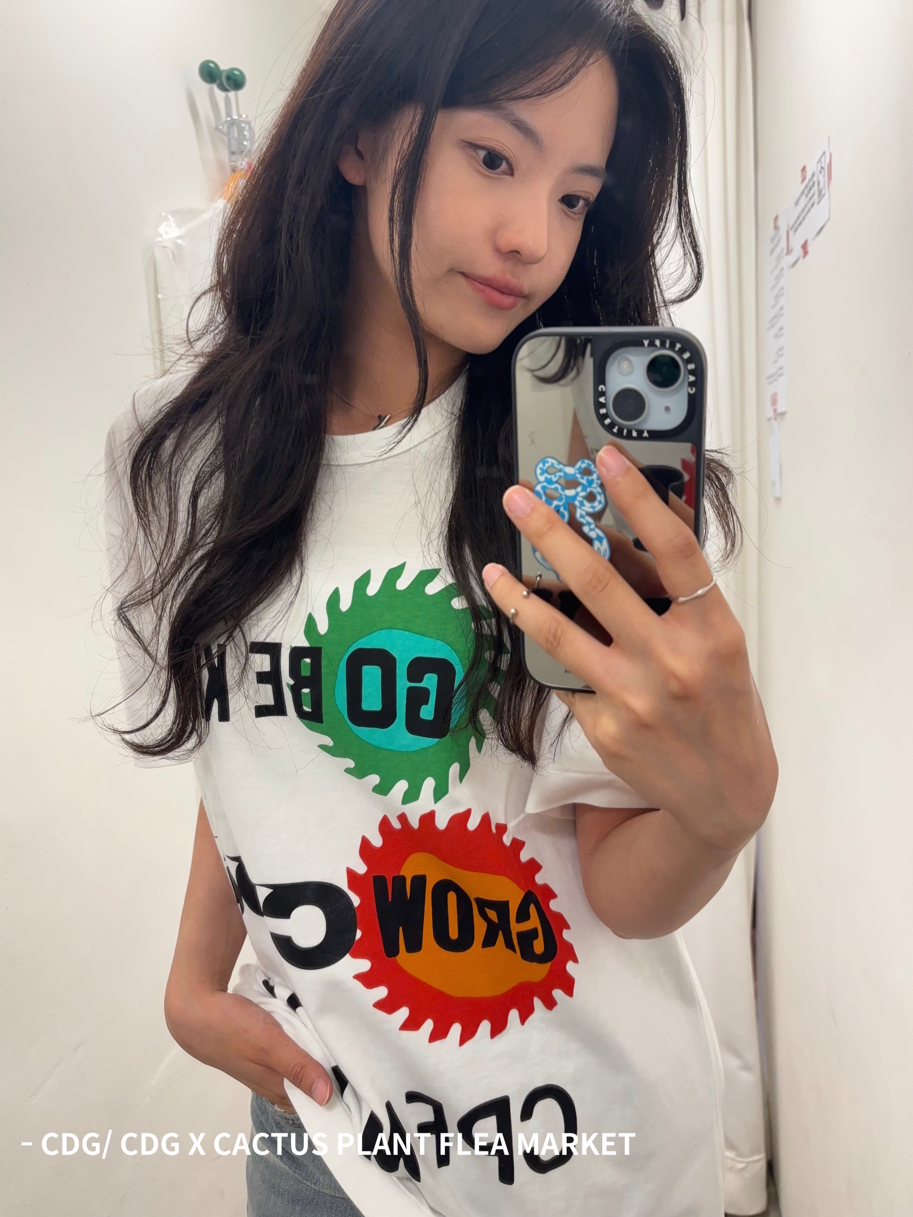 Supreme x Hysteric Glamour Baby T-Shirt White - 24FW 착용 스타일 - 4