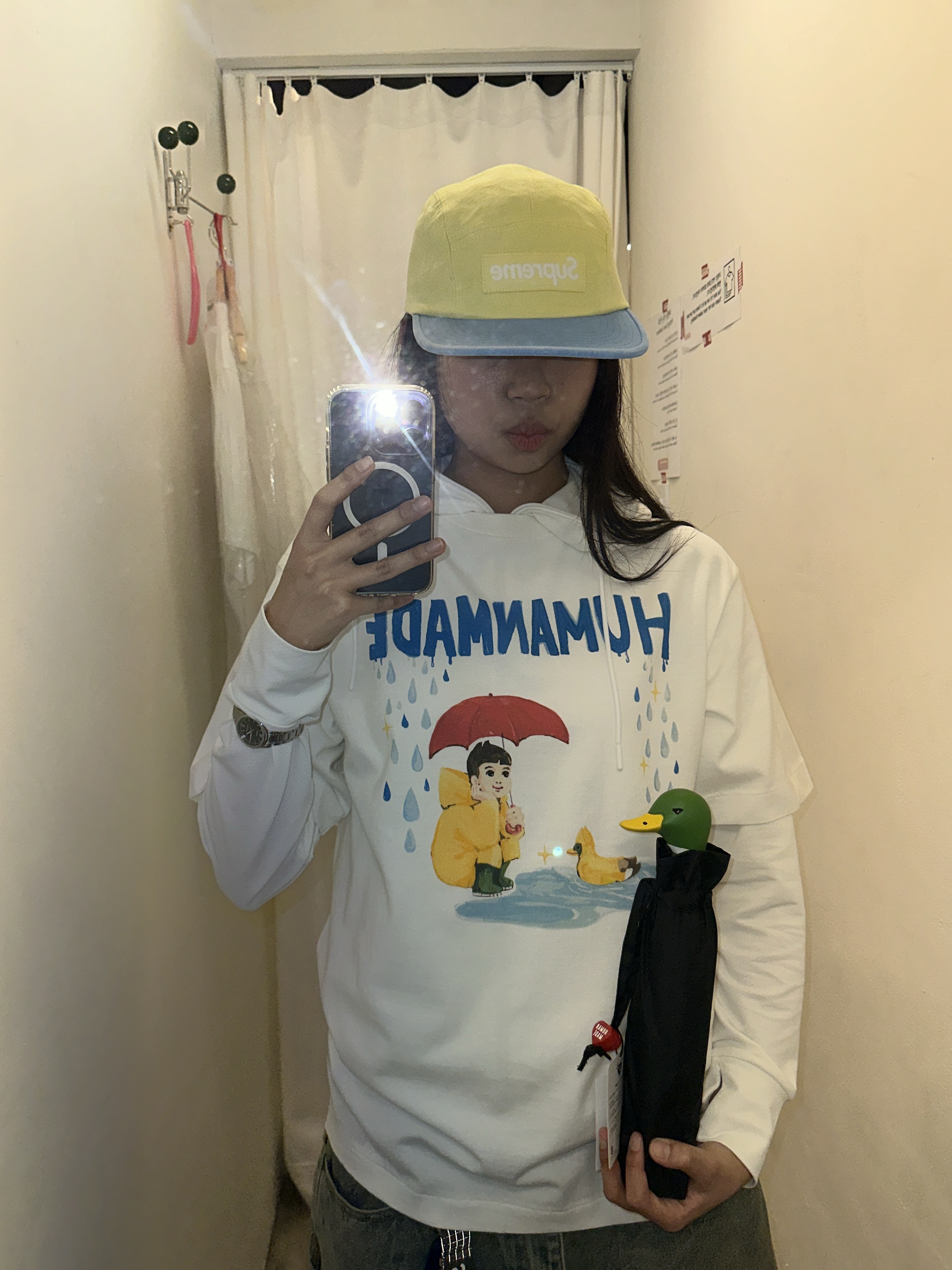 Supreme Ventile Camp Cap Light Yellow - 25SS, Human Made Keiko Sootome T-Shirt #21 White 착용 스타일 - 1