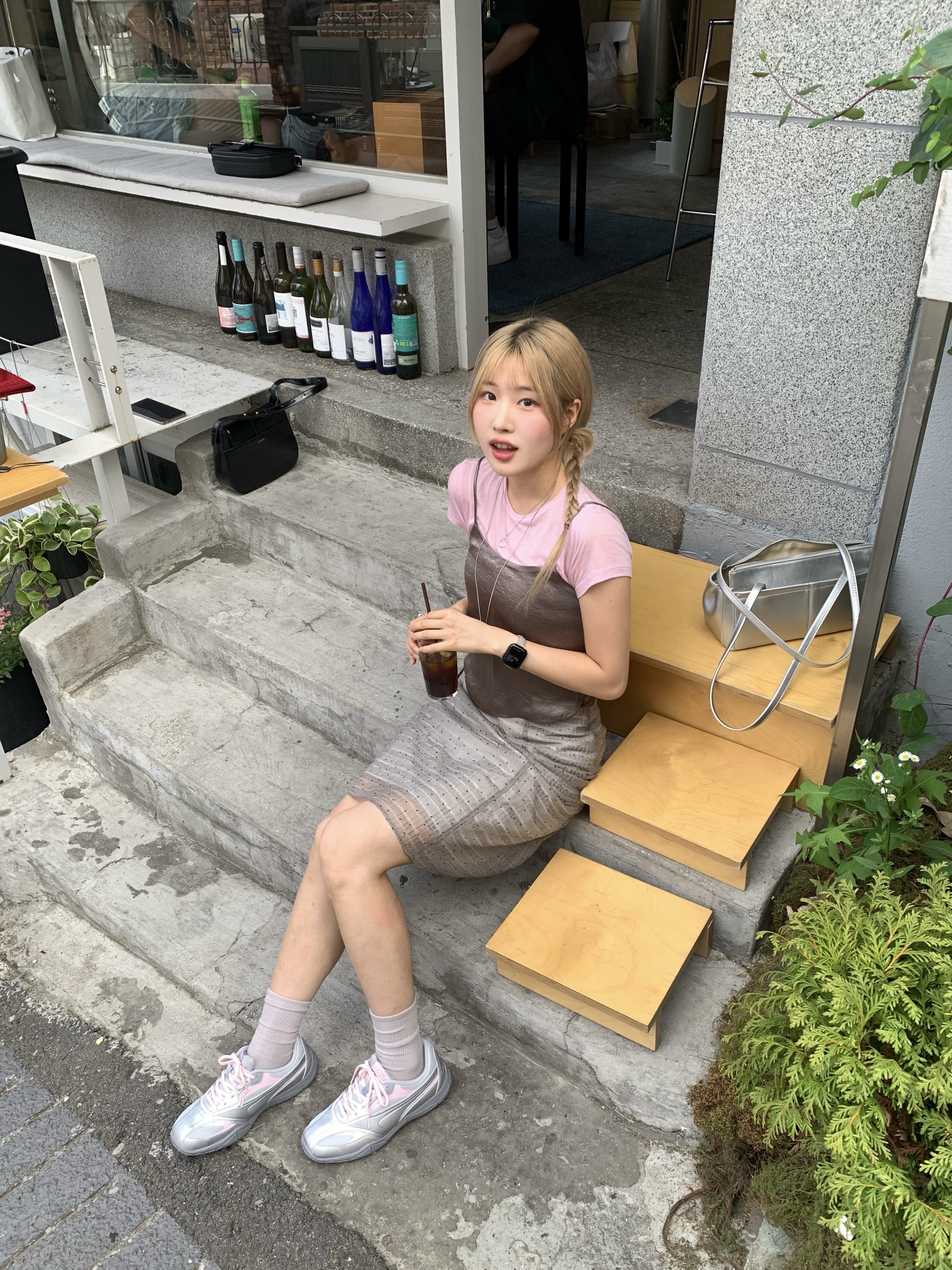 le coq sportif La Plie Silver 착용 스타일 - 4
