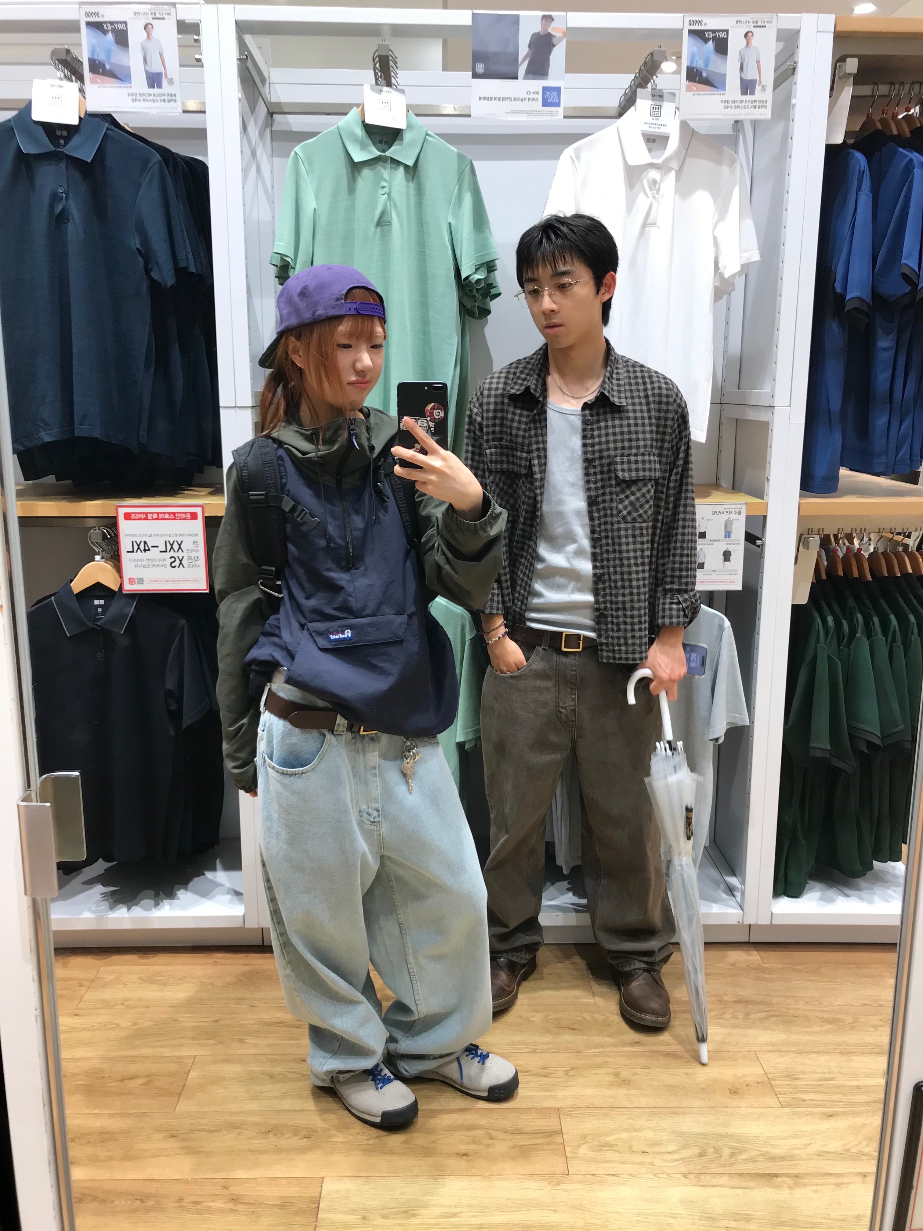 Polar Skate Co. Big Boy Og Logo Pants Light Blue 착용 스타일 - 2