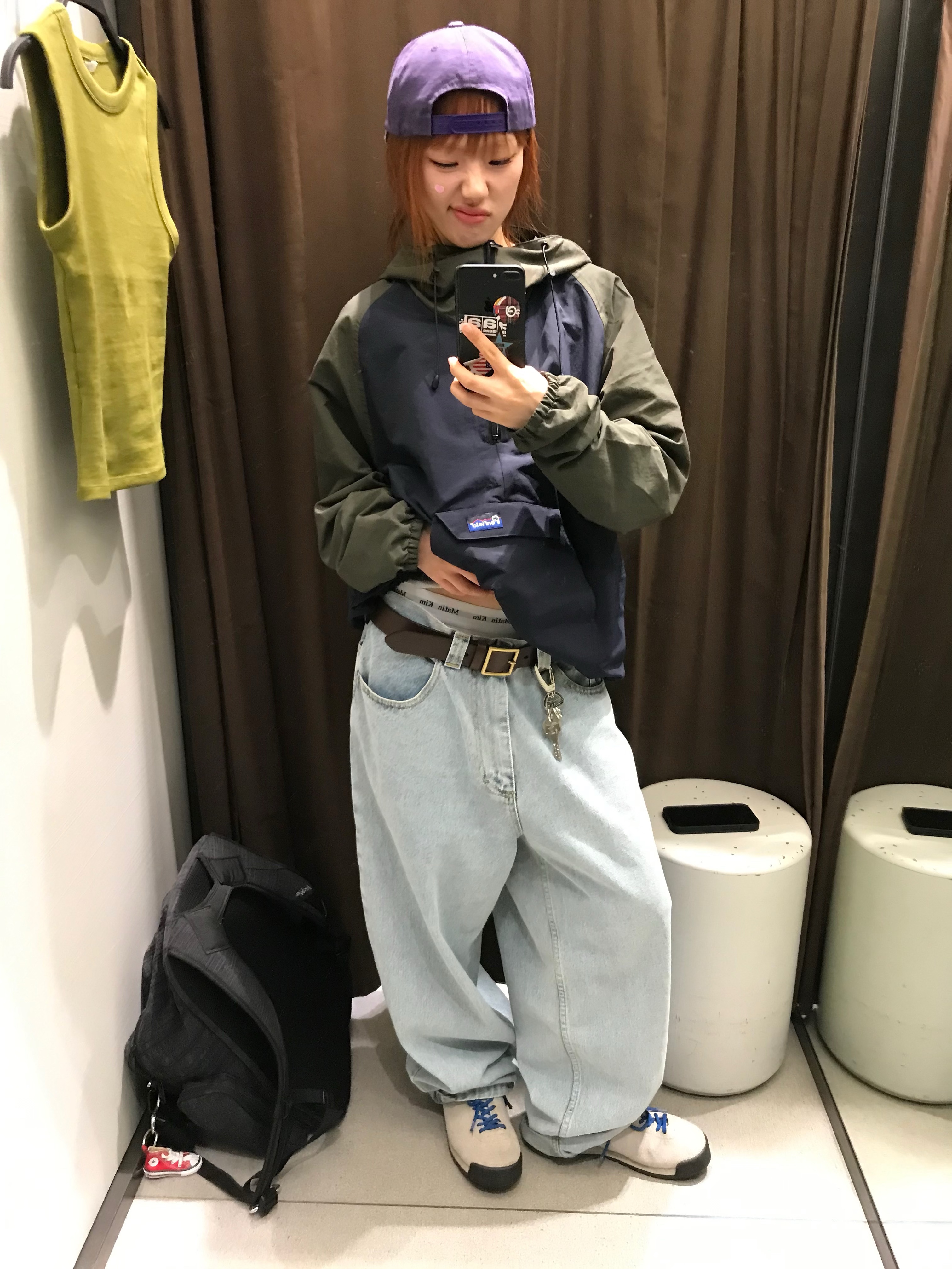 Polar Skate Co. Big Boy Og Logo Pants Light Blue 착용 스타일 - 1