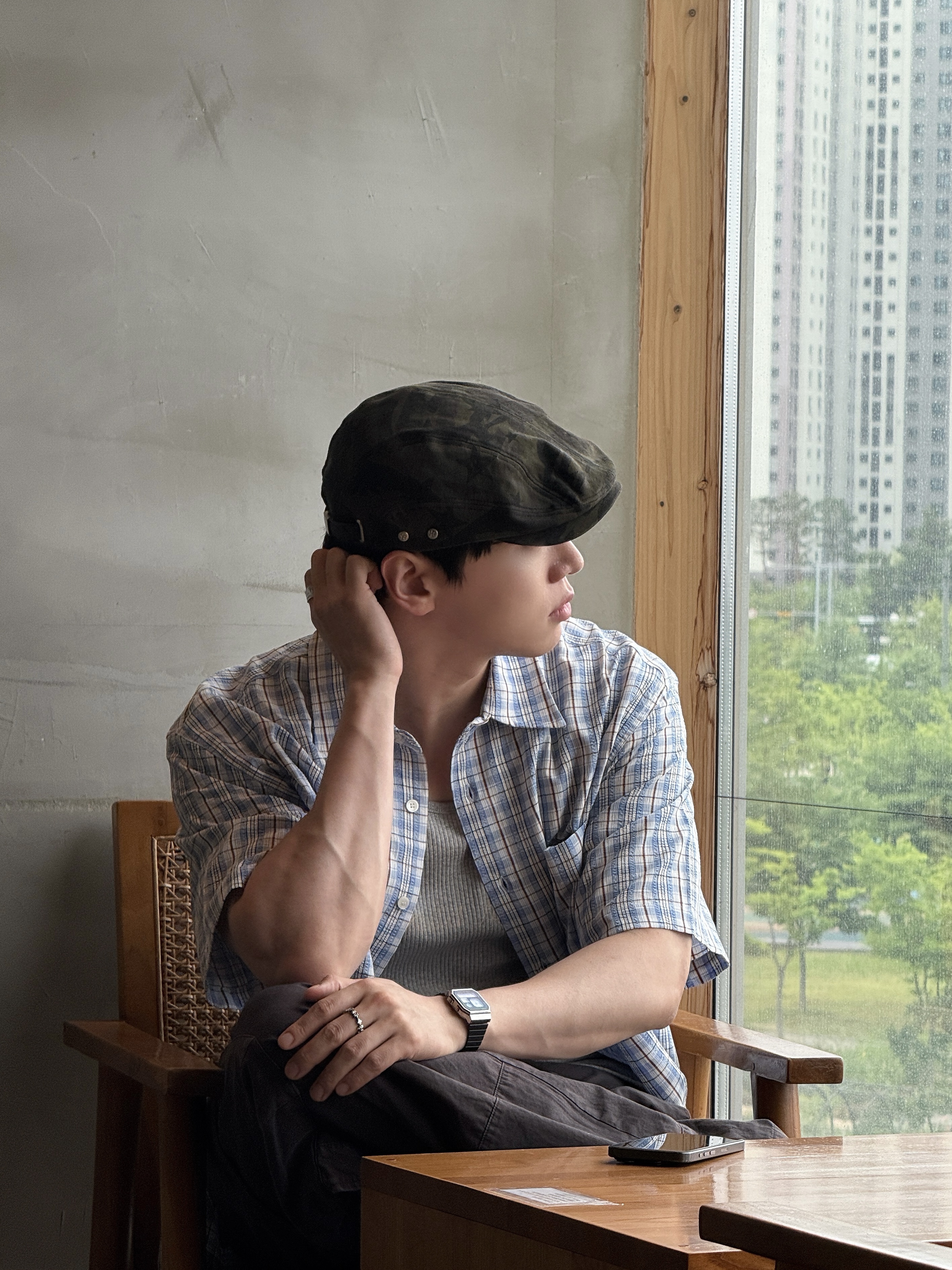 Ballute All Weather Over Silhouette Shirts Blue Check, Timberland x Sculpstore 3-Eye Boat Shoes Black - Wide 착용 스타일 - 4