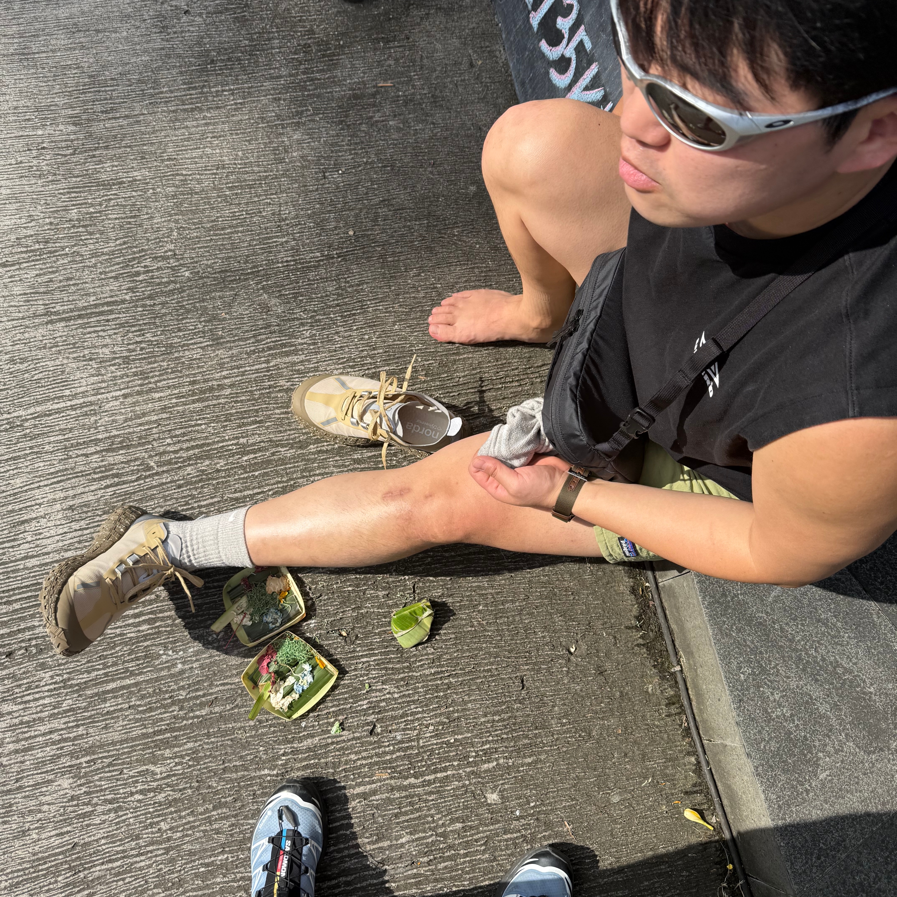 Norda 001 Regolith, Patagonia Baggies Shorts 5 Inch Buckhorn Green 착용 스타일