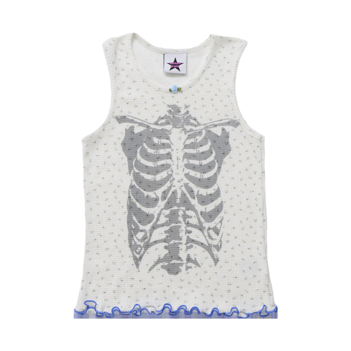 미니멀페어 플로랄 본 슬리브리스 화이트(mnmpair Floral Bone Sleeveless White)