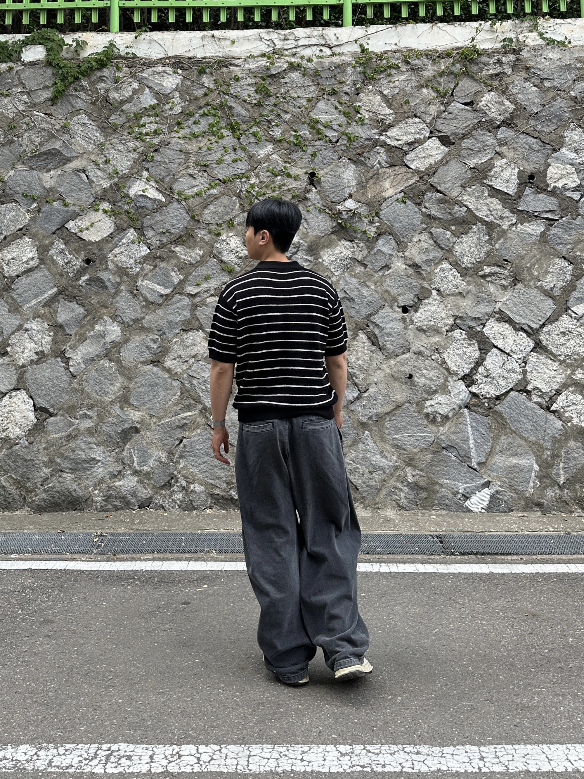 Maison Mihara Yasuhiro Blakey OG Sole Silicon Coating Canvas Low-top Sneakers 착용 스타일 - 2