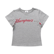 mnmpair Lettering Crop Tee Grey